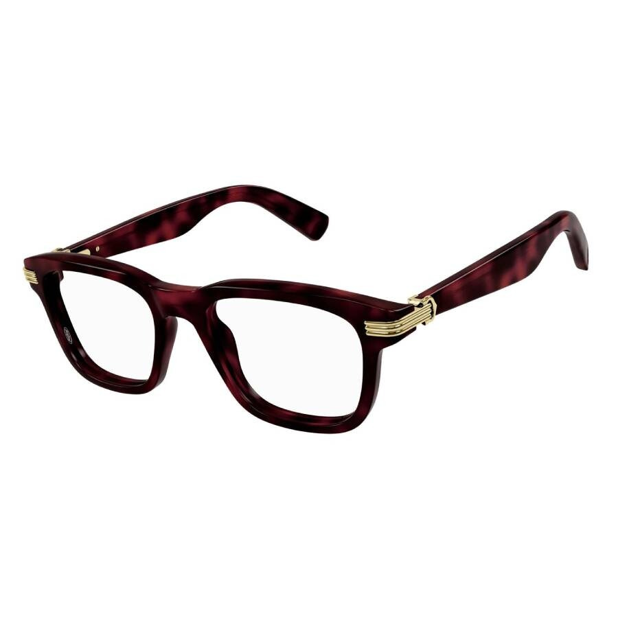 Cartier Demo Square Men's Eyeglasses CT0444O 004 52 - 2