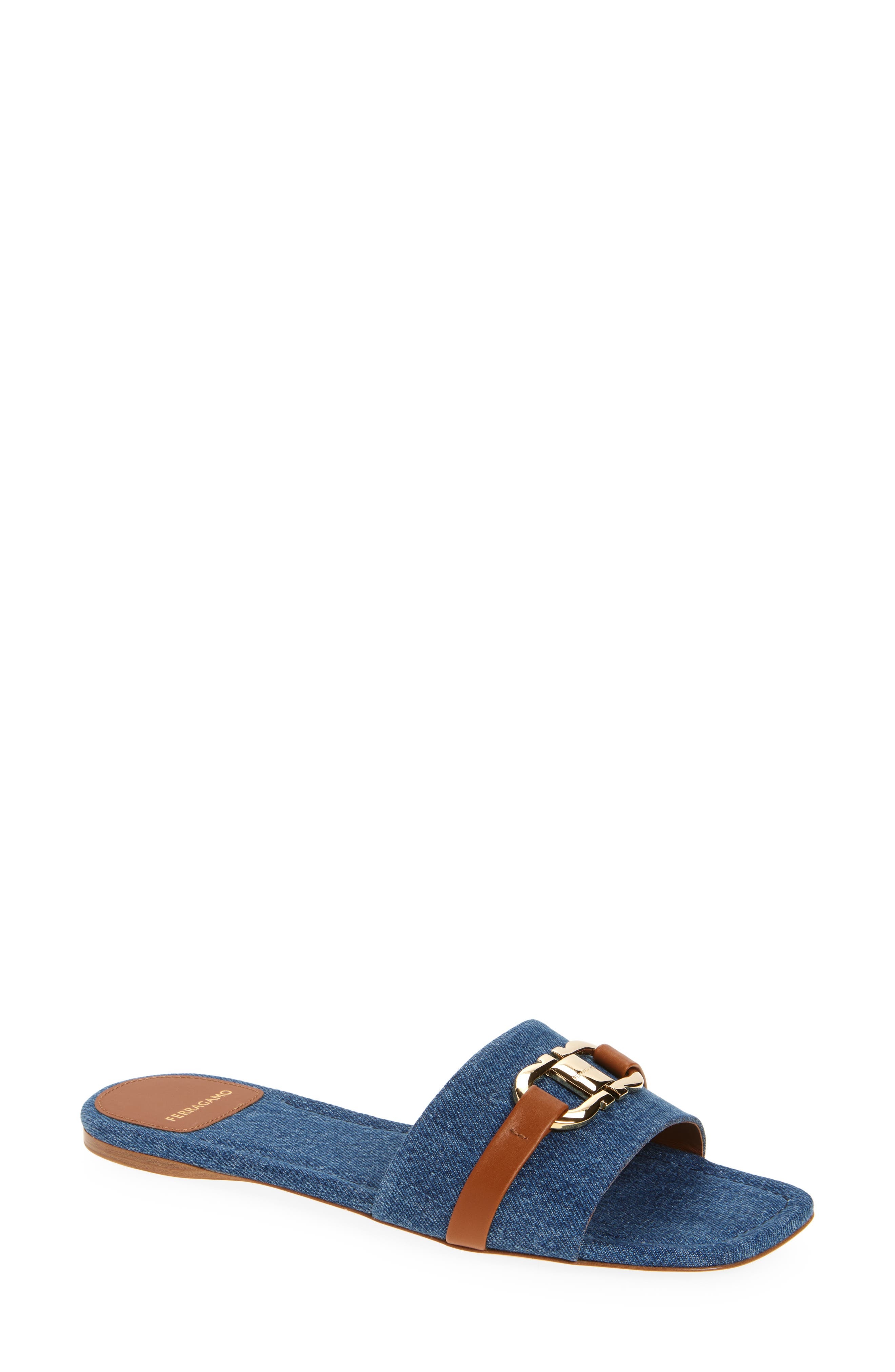 FERRAGAMO Leah Denim Slide Sandal at Nordstrom - 1