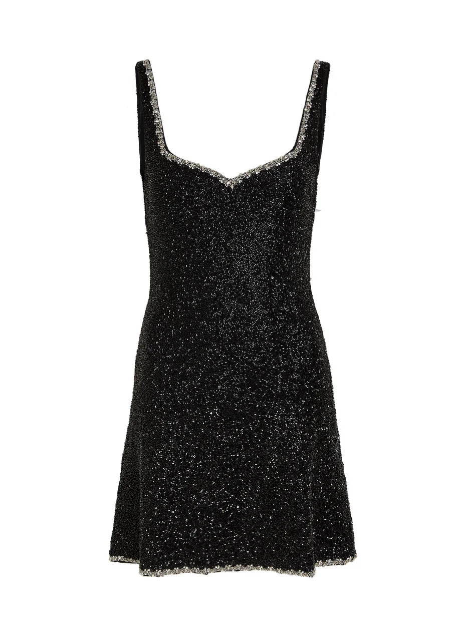 Alice + Olivia Eve Embellished Stretch-mesh Mini Dress - 1
