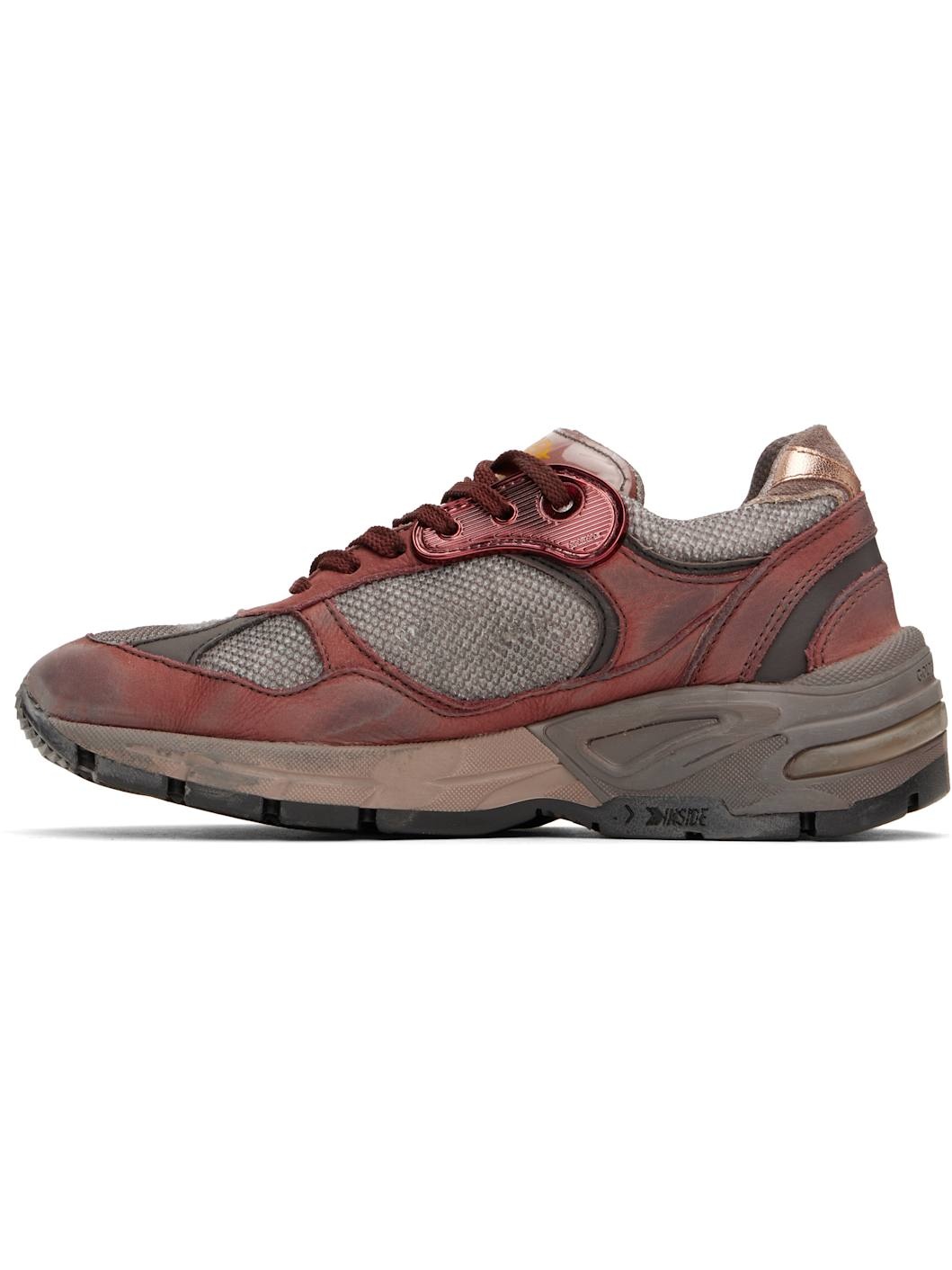 Burgundy & Brown Dad-Star Sneakers - 3