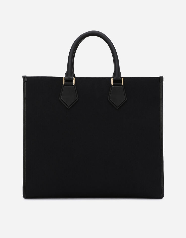 Canvas shopper with calfskin nappa details - 4