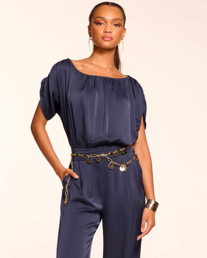 RAMY BROOK Sabrina Ruched Wide Leg Jumpsuit outlook