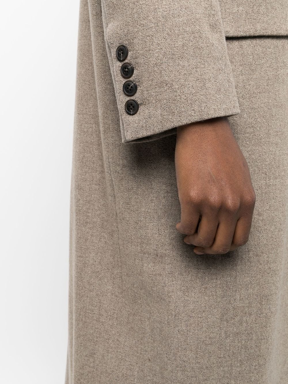 buttoned-up double-breasted coat - 5