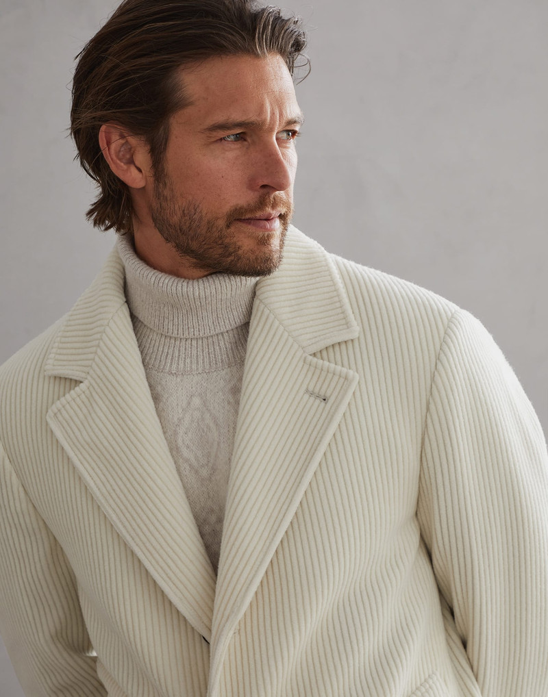 Cashmere wide wale corduroy coat 3