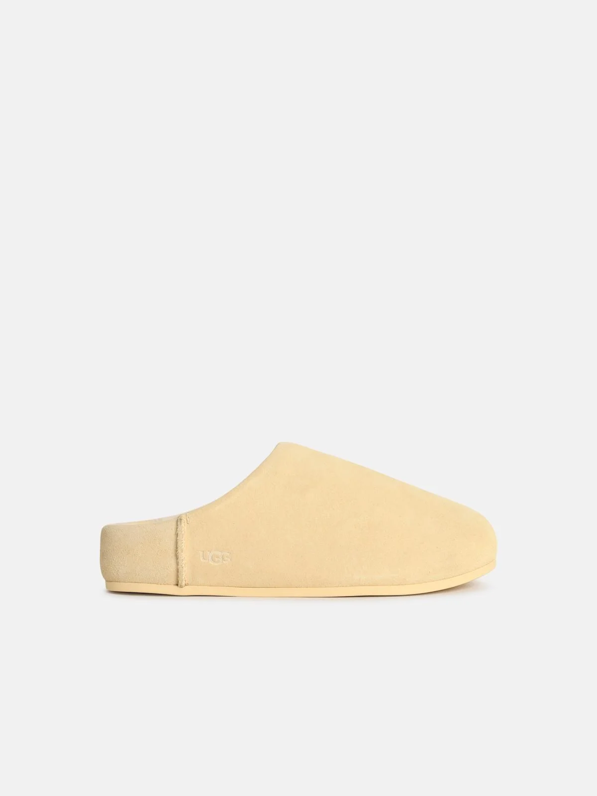 'ELEA SLIP-ON' CREAM LEATHER SLIPPERS - 1