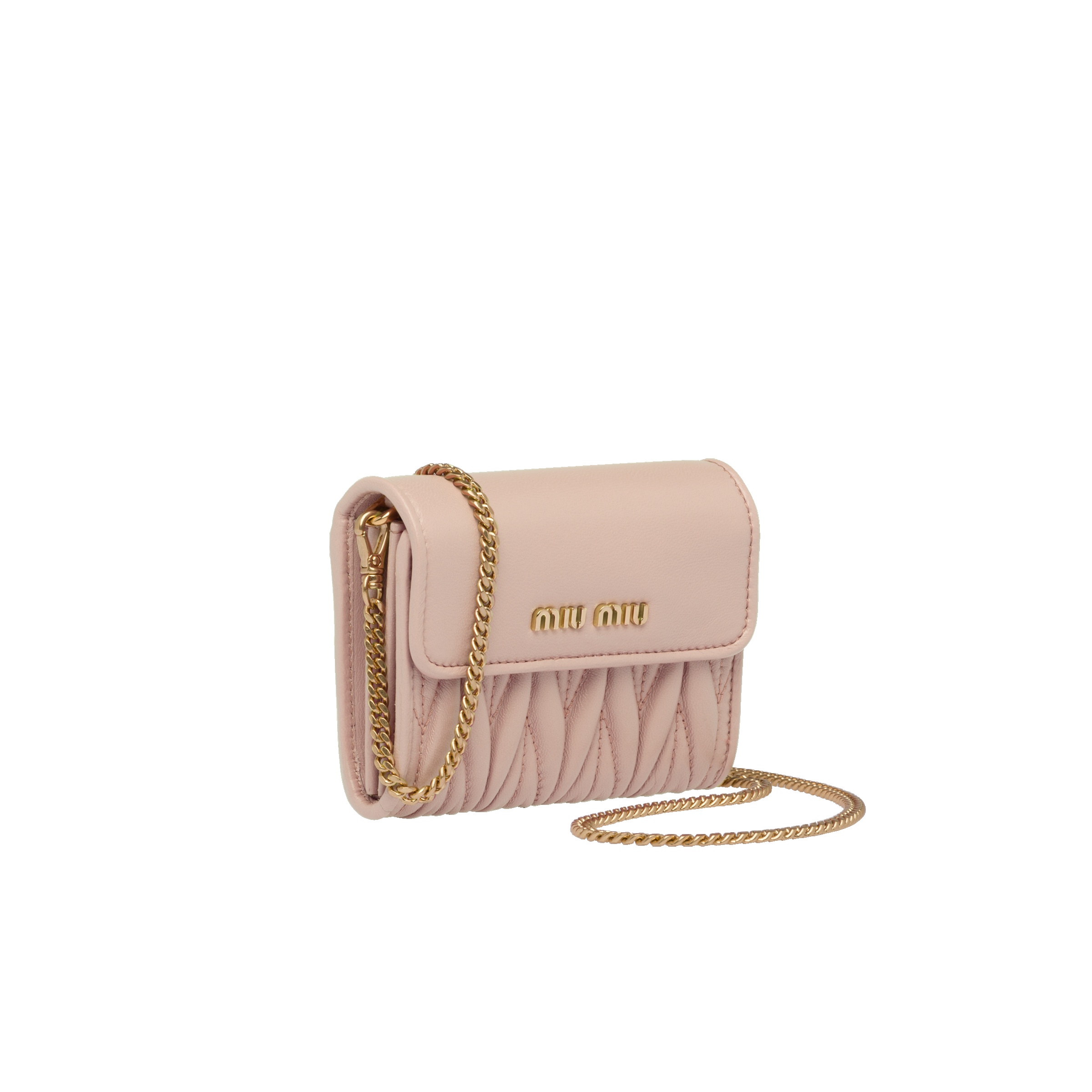 Nappa leather wallet with shoulder strap 3