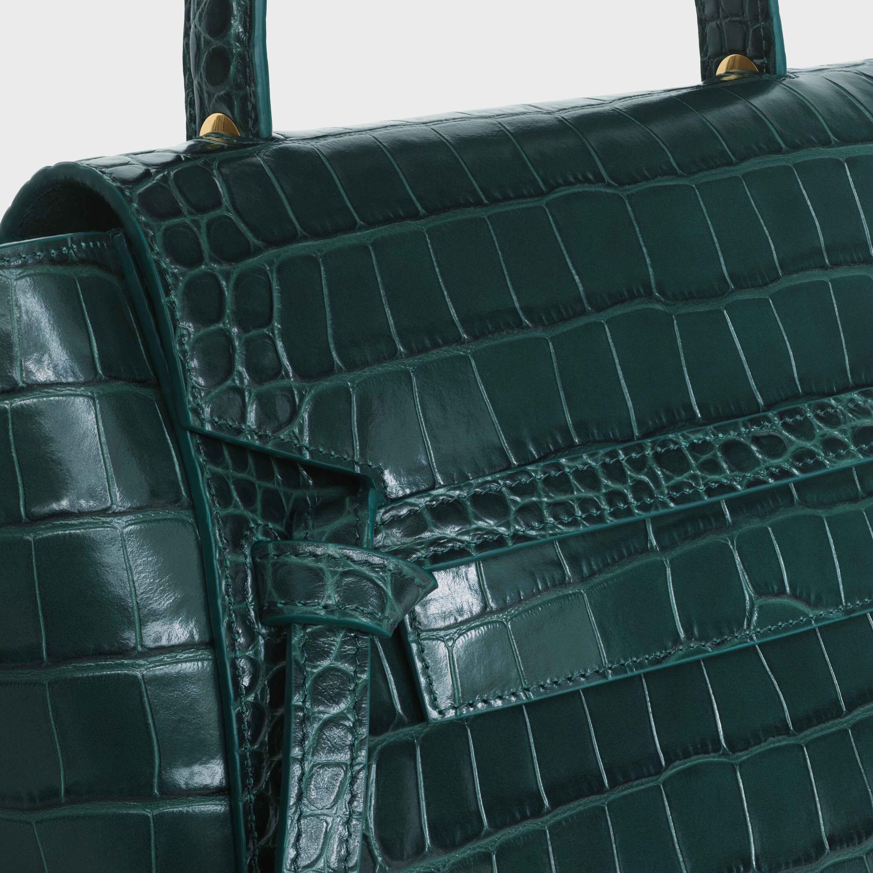 Micro Belt bag in Crocodile Embossed Calfskin - 4