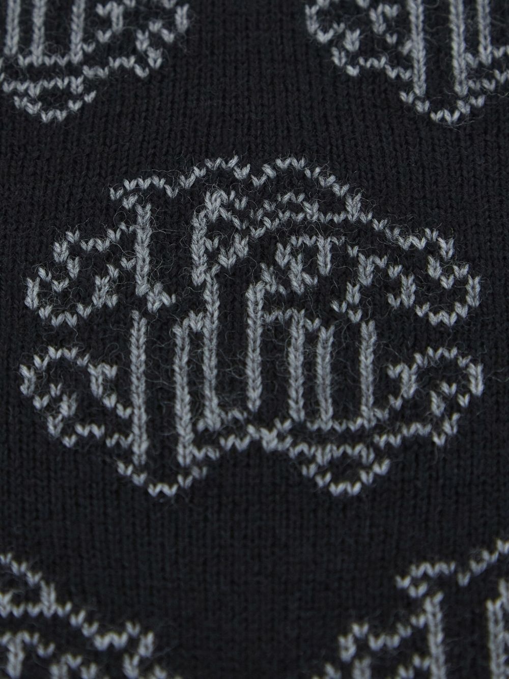 intarsia-knit logo scarf - 2