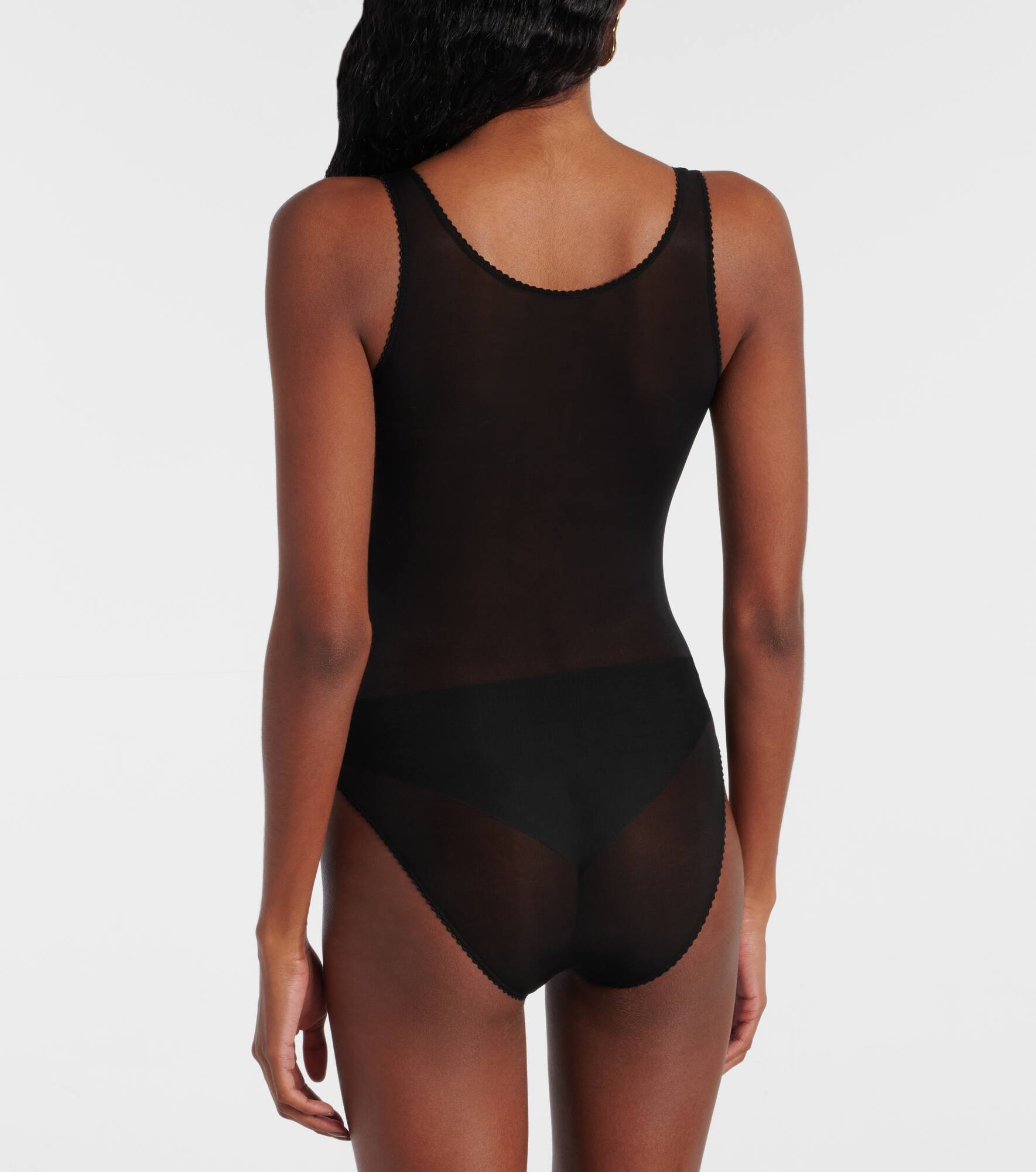 Semi-sheer scalloped bodysuit - 4