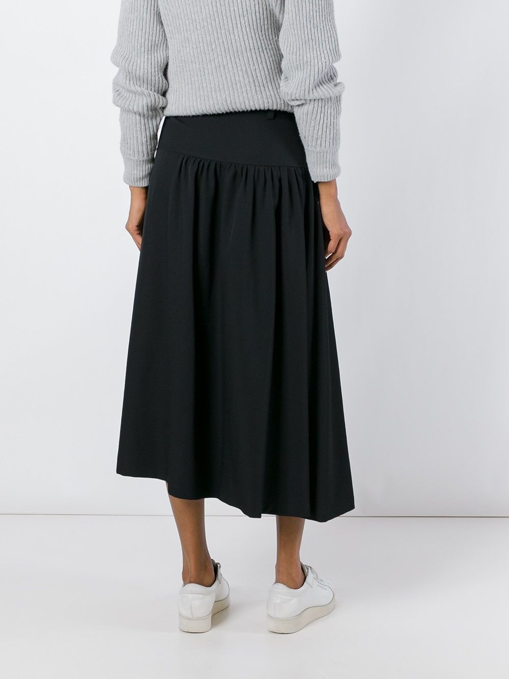 high-waisted draped skirt - 4