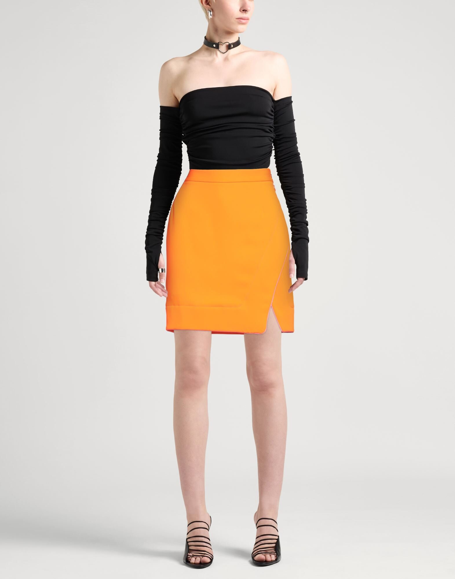 Orange Women's Mini Skirt - 2