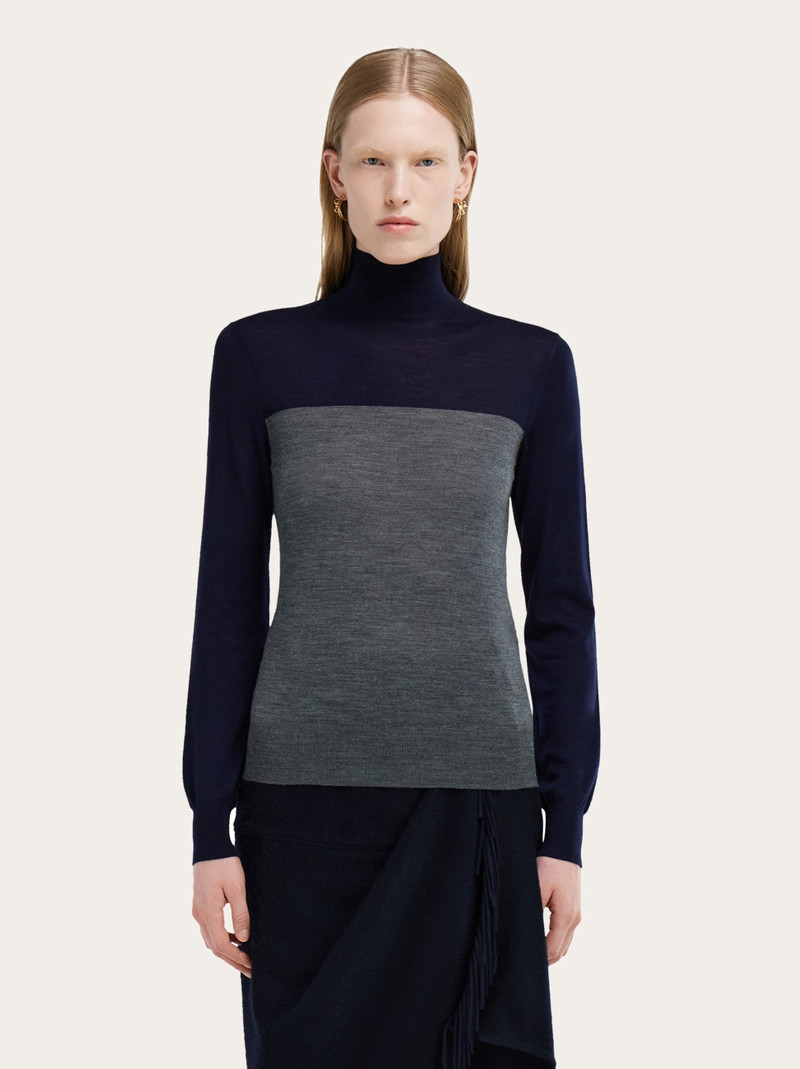 FERRAGAMO Two tone turtleneck outlook