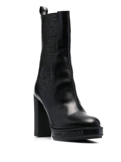 Moschino 110mm platform ankle boots outlook