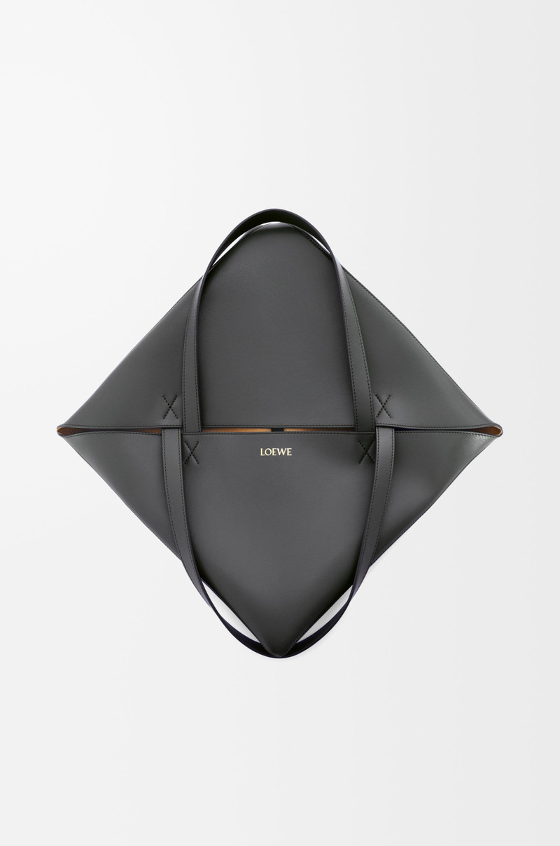 XL Puzzle Fold tote in shiny calfskin 8