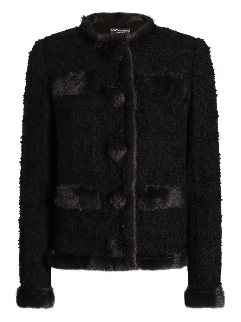 fur-trimmed tweed jacket 1