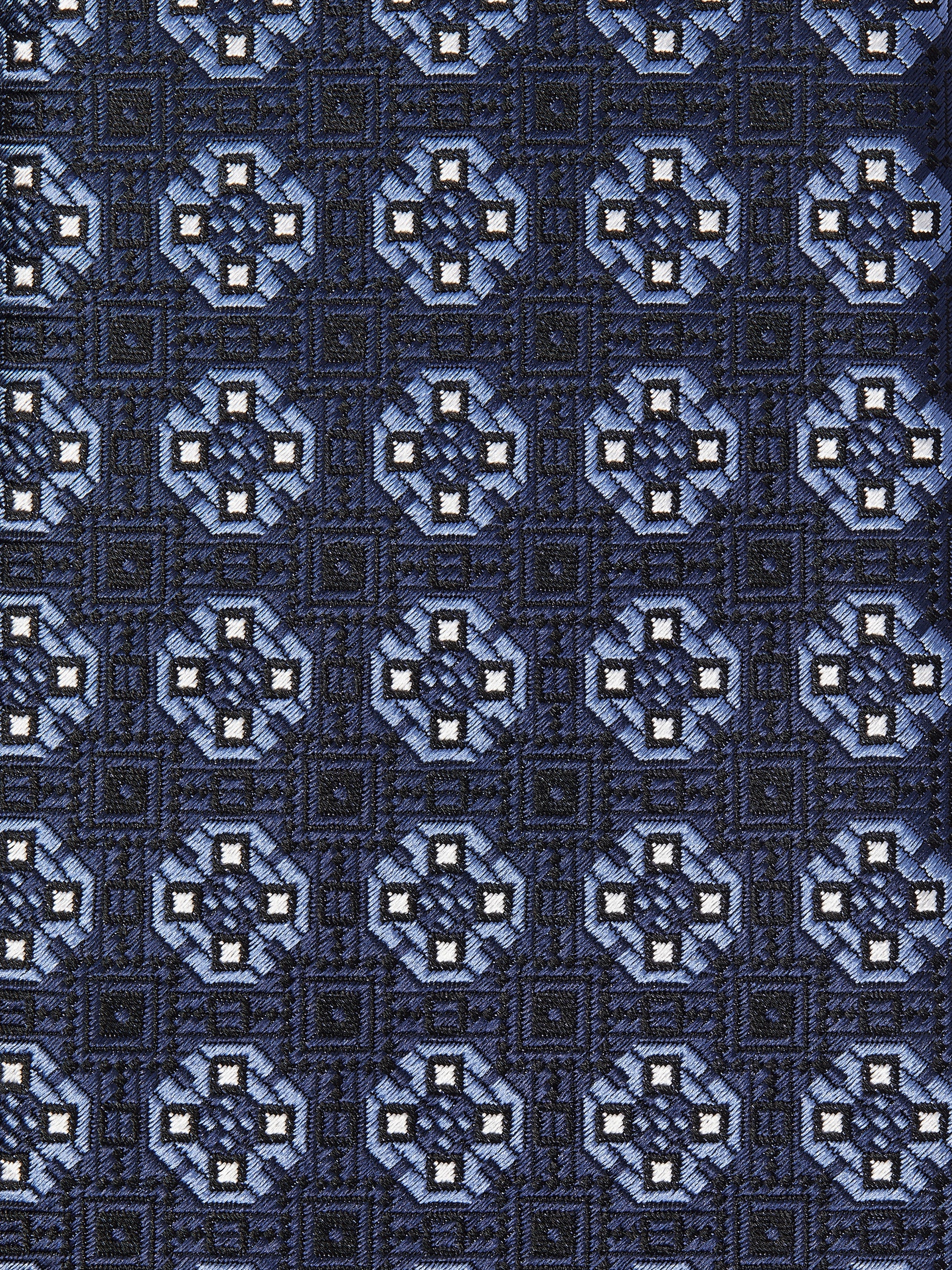 DARK BLUE CINQUE PIEGHE SILK TIE - 2