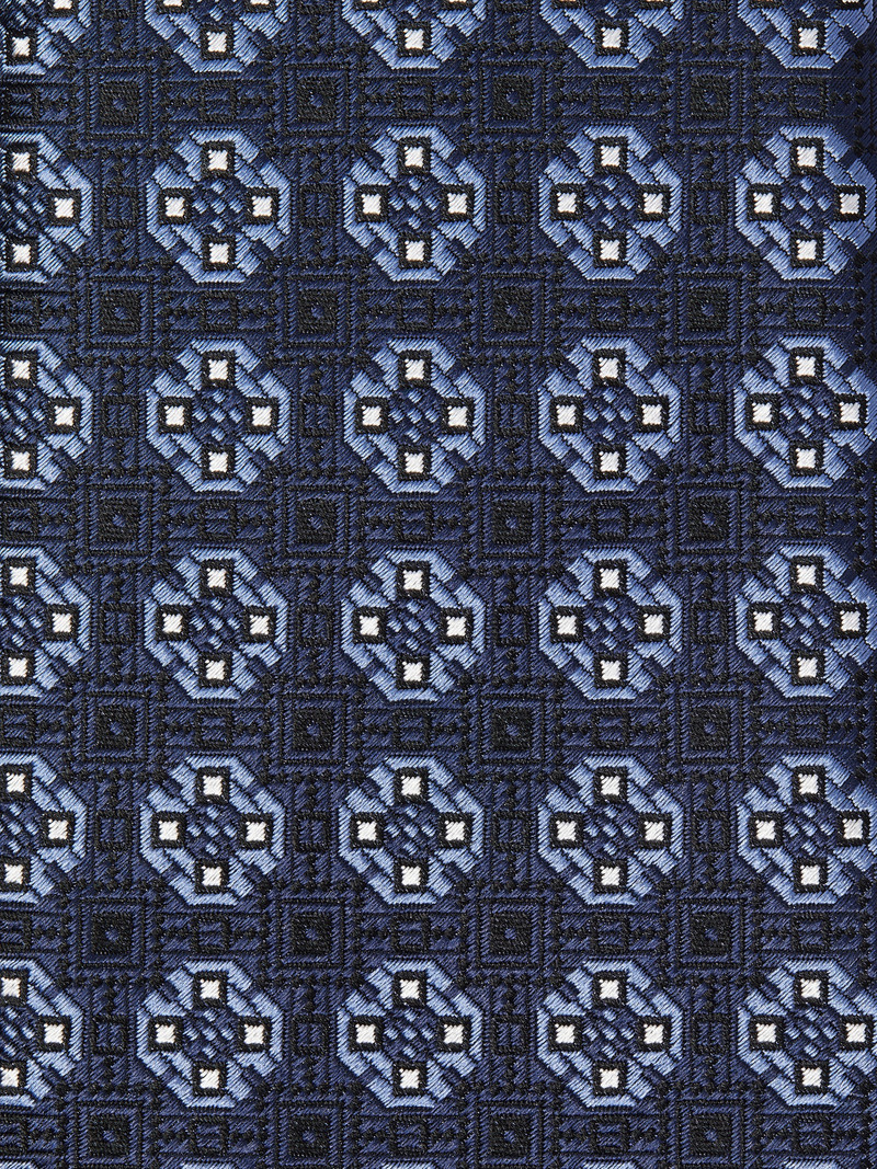 ZEGNA DARK BLUE CINQUE PIEGHE SILK TIE outlook