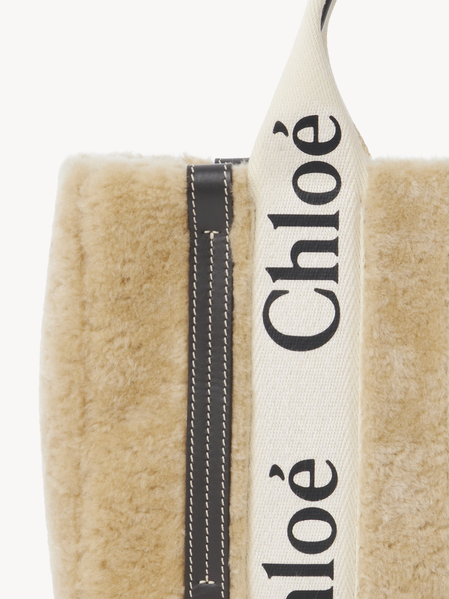 SMALL WOODY TOTE BAG IN SHEARLING - 6
