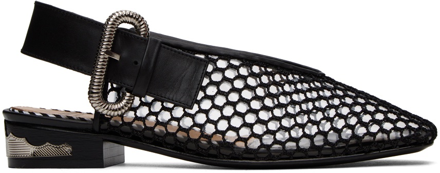 SSENSE Exclusive Black Pin-Buckle Loafers - 1