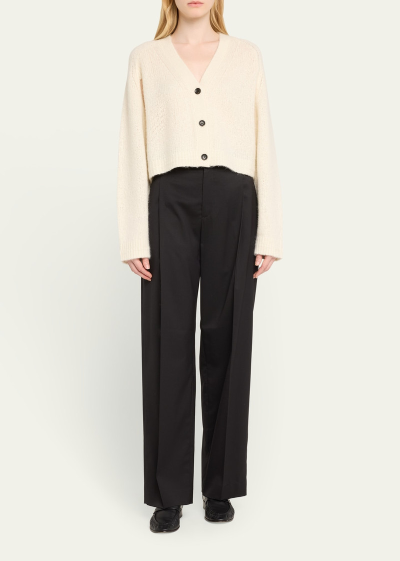 MARIA McMANUS Cape-Sleeve Cashmere Crop Cardigan outlook