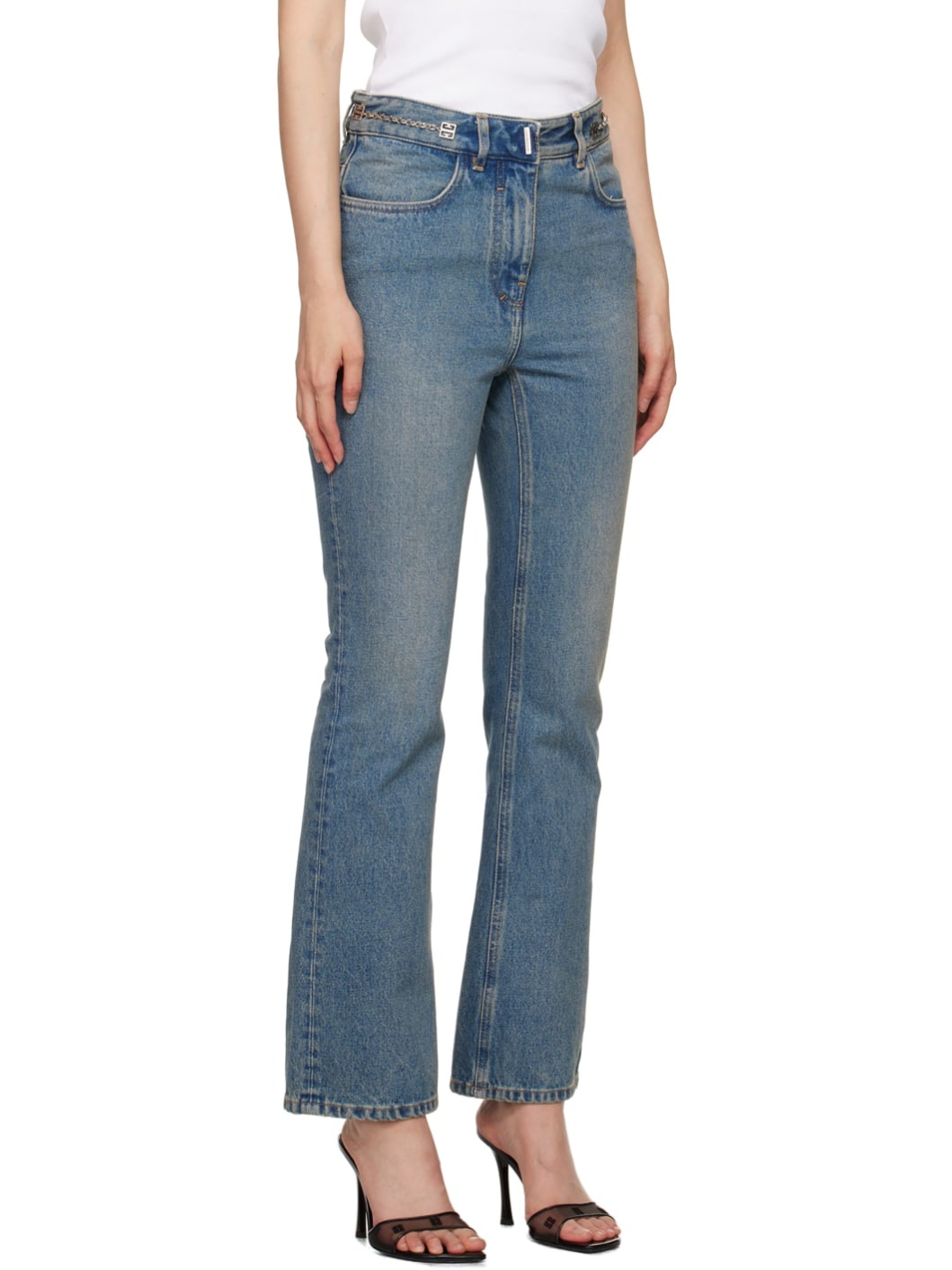 Blue Chain Link Jeans - 2