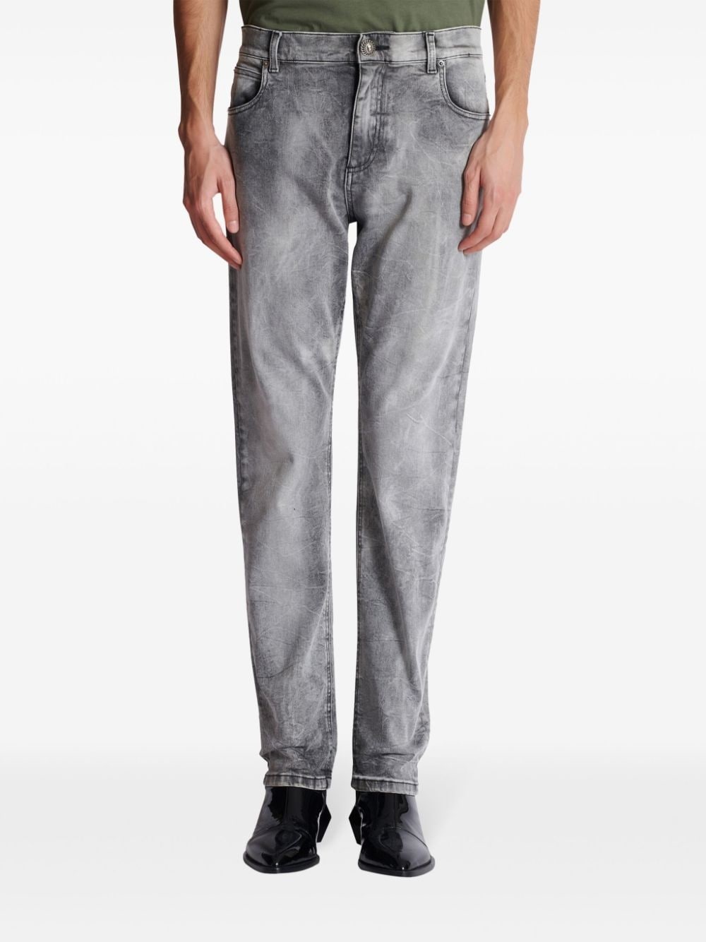 mid-rise straight-leg jeans - 5