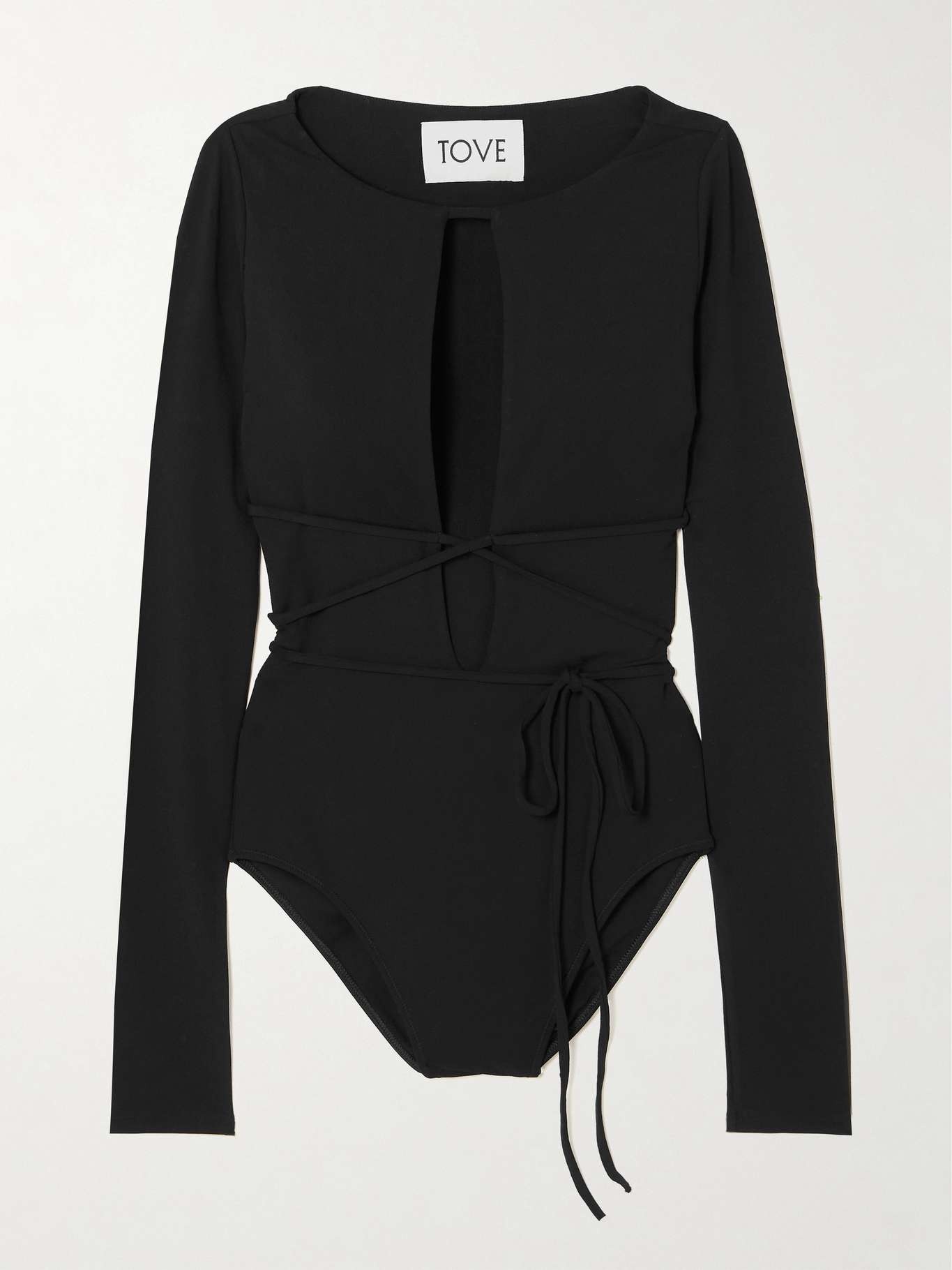 Jennifer cutout stretch-crepe bodysuit - 1