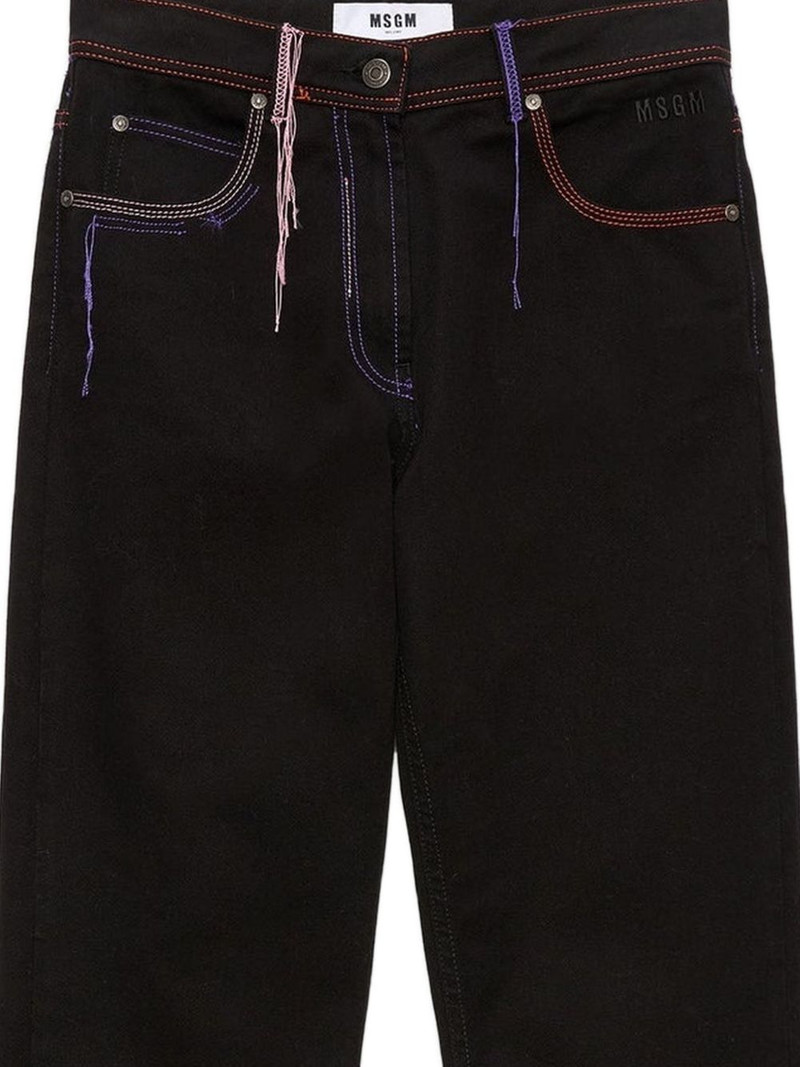 MSGM contrast-stitch trousers outlook