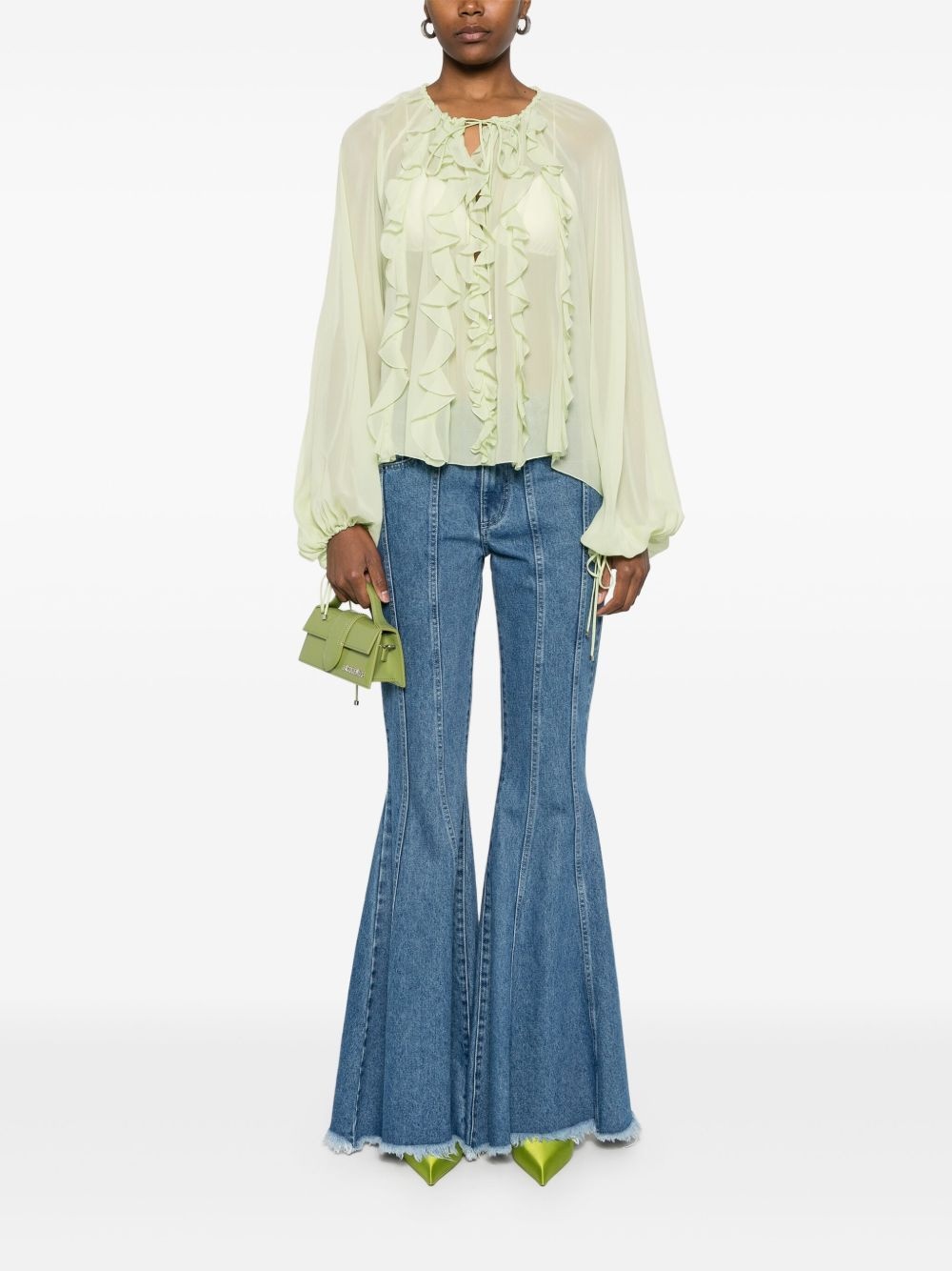 georgette ruffled blouse - 2