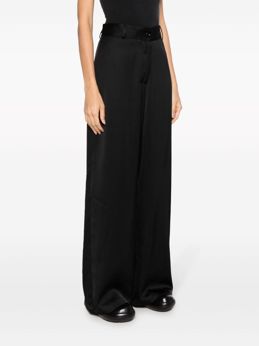 high-waisted wide-leg trousers - 3