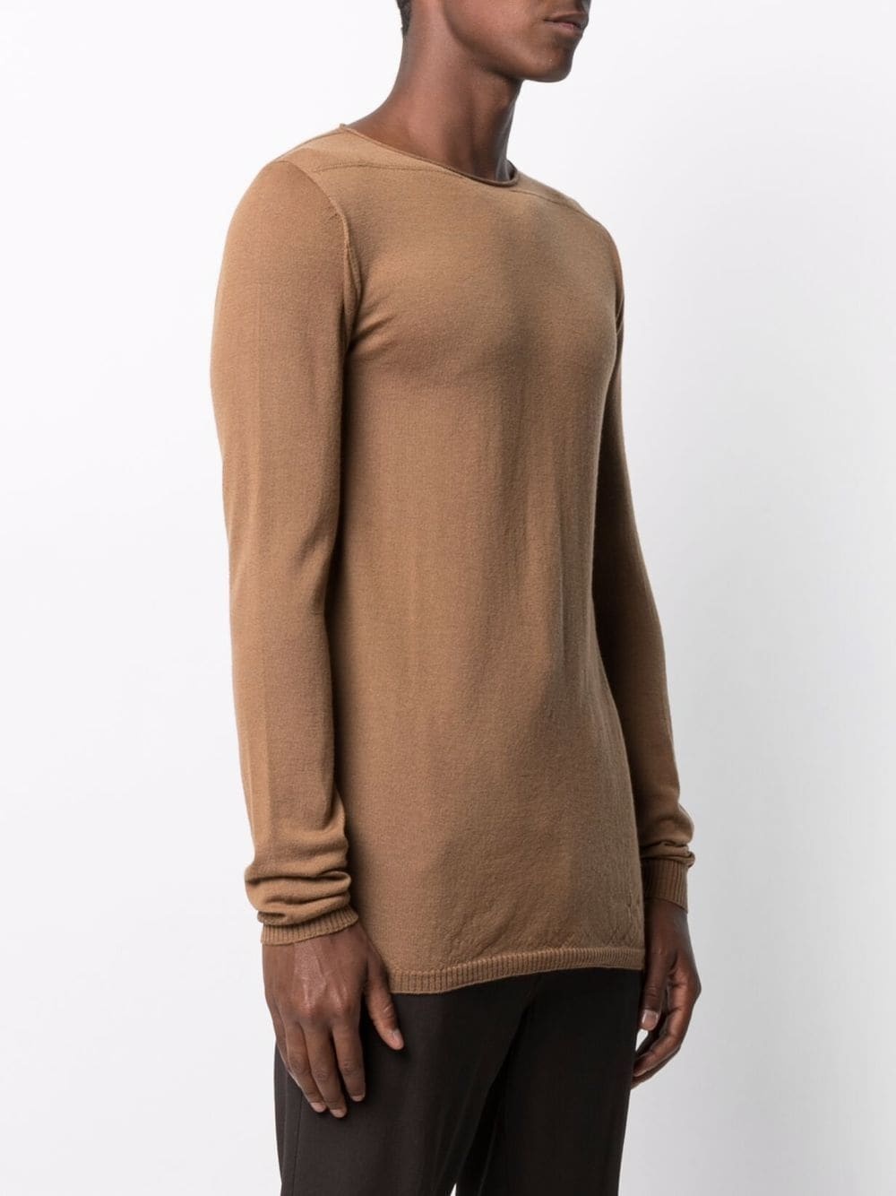 round-neck fine-knit jumper - 3