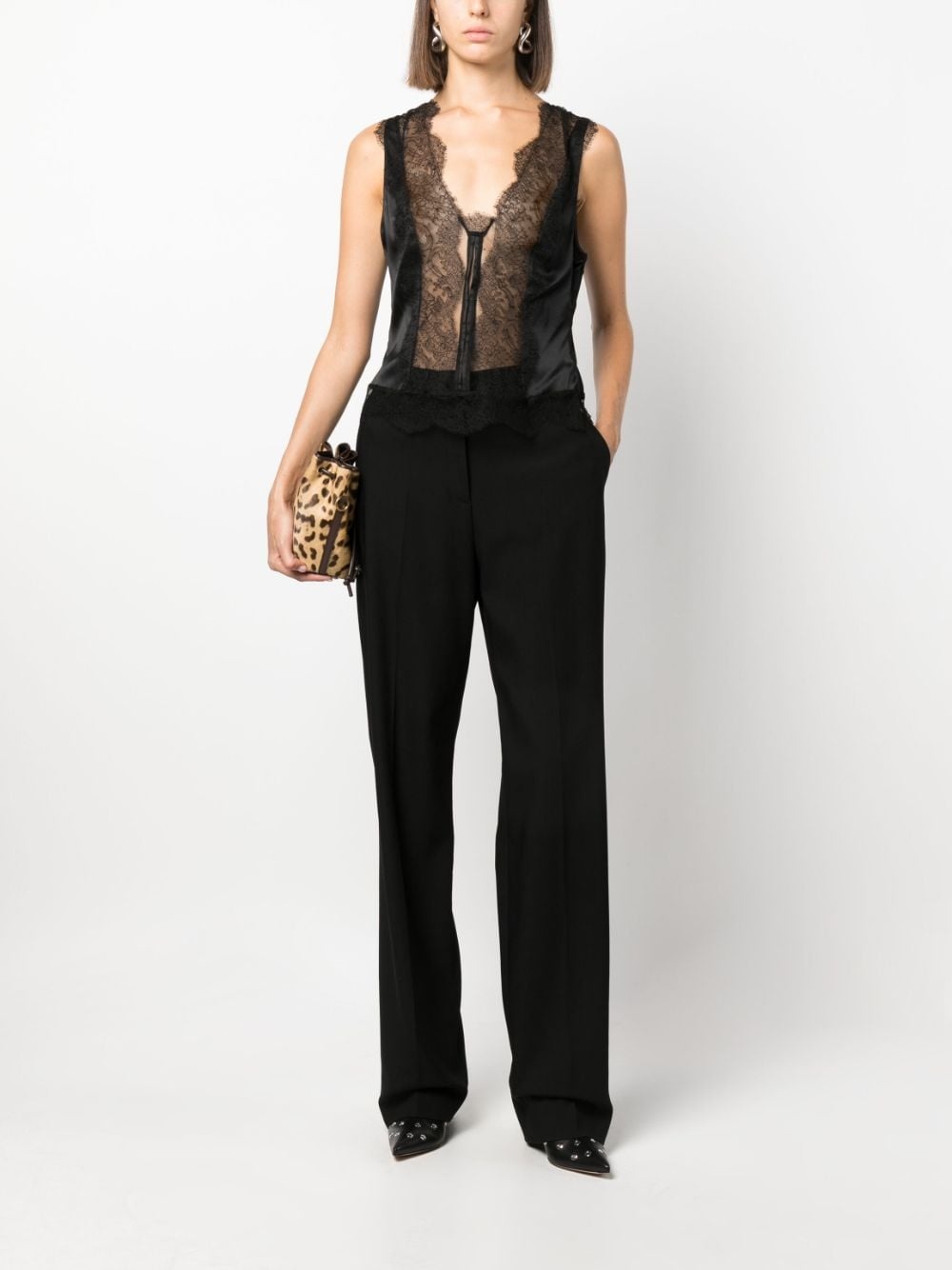silk-satin lace camisole top - 2