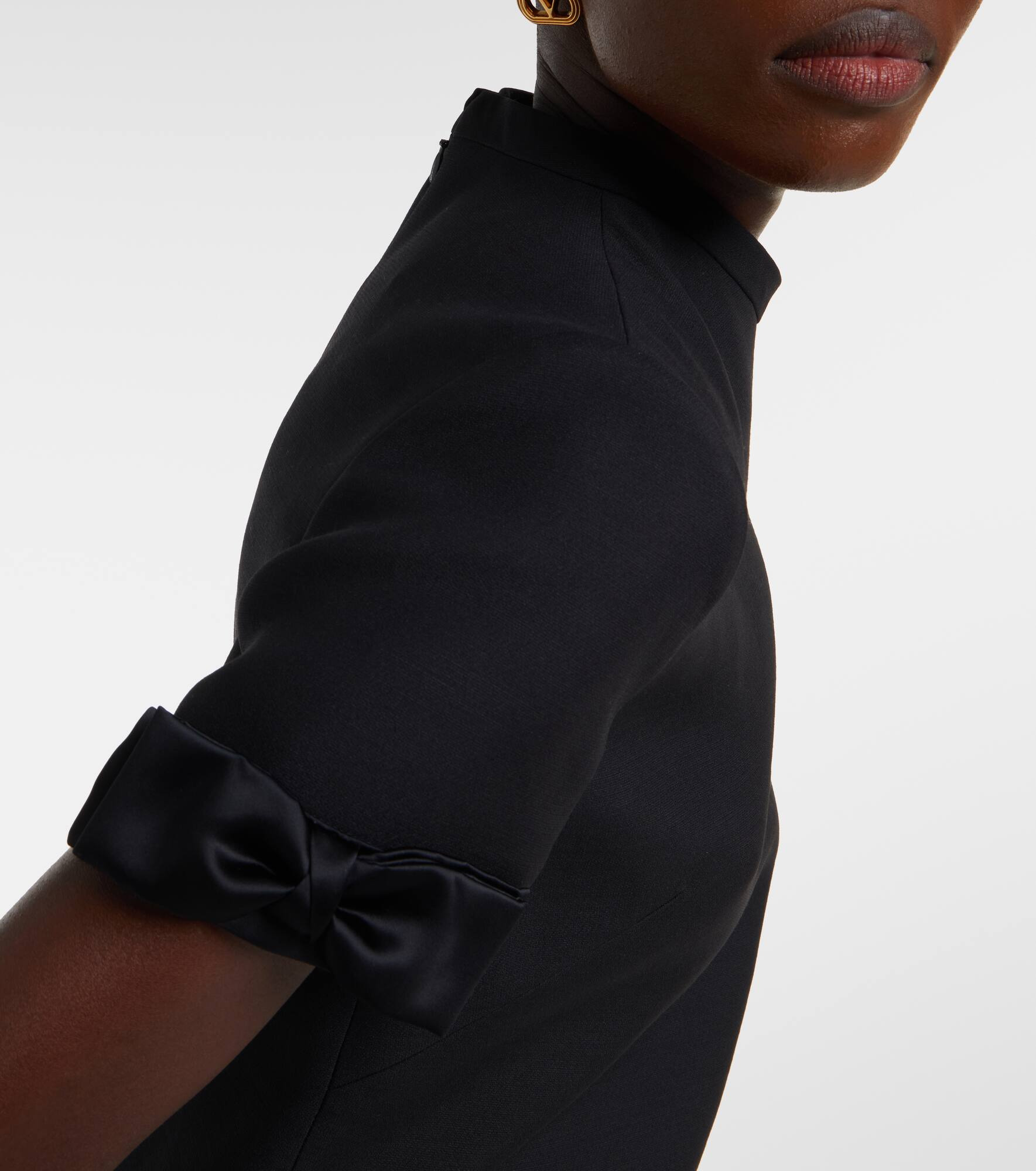 Crepe Couture bow-detail minidress - 5