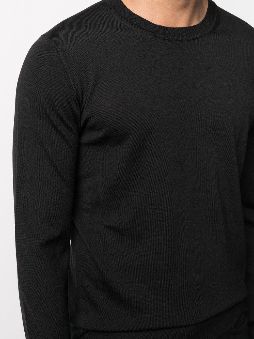 embroidered-logo wool knit sweater - 9
