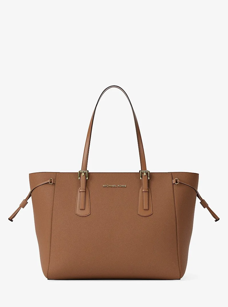 Voyager Large Saffiano Leather Tote Bag - 1