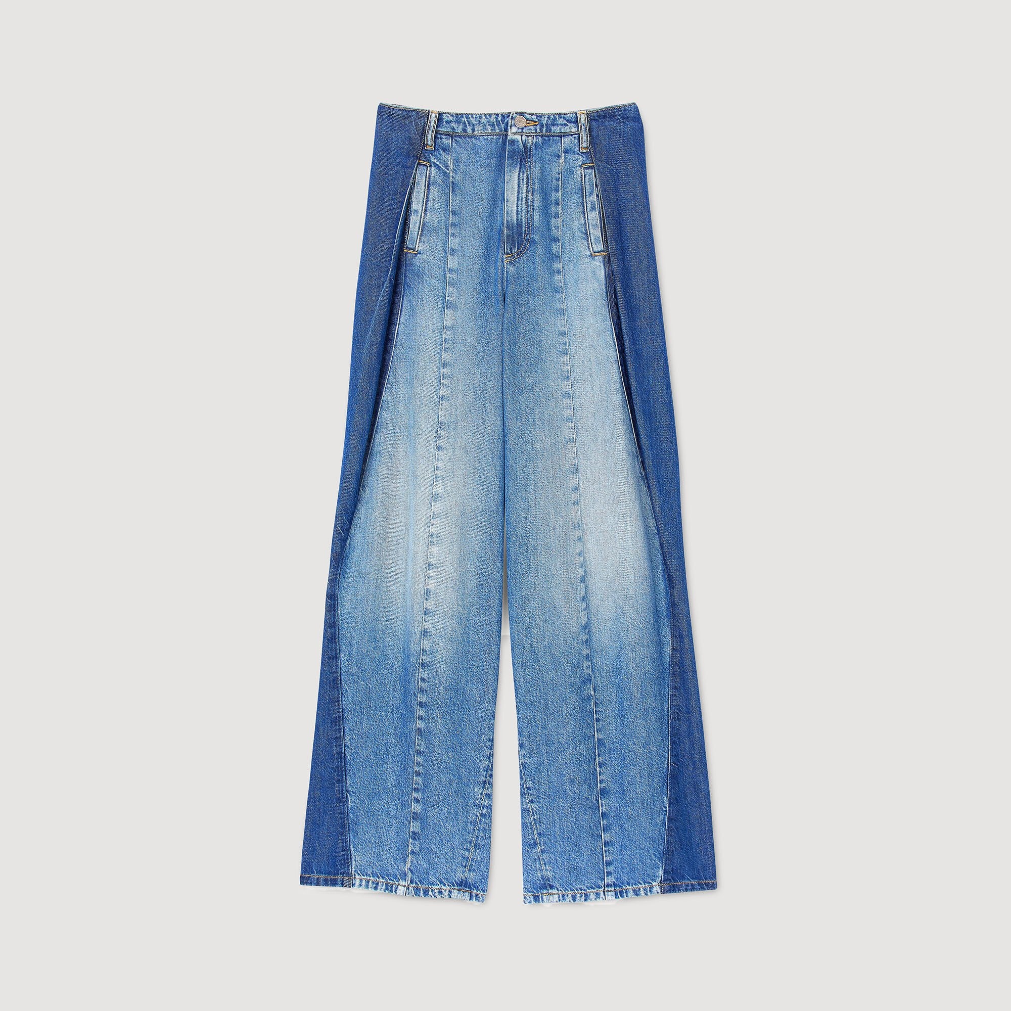 JEANS WITH CONTRASTING PANELS - 6