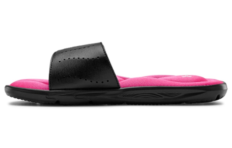 (WMNS) Under Armour Ignite 9 Slide 'Black Pink Surge' 3022717-003 - 2