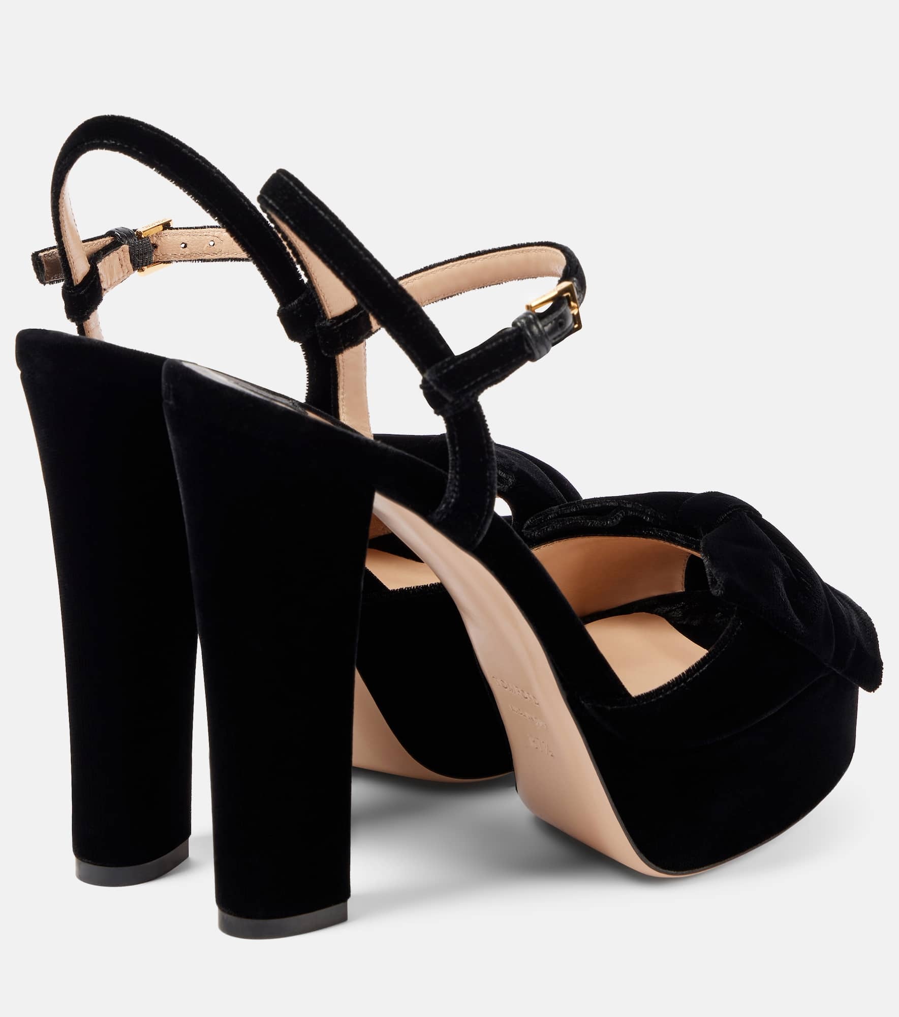 Brigitte 130 velvet platform sandals - 2