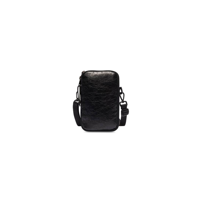 Men's Explorer Crossbody Pouch Bag in Black 4