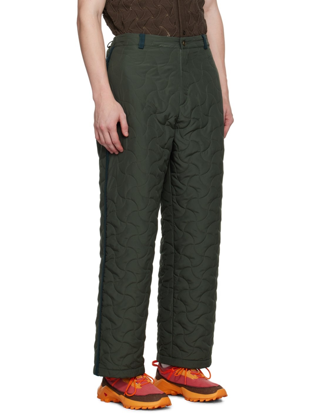 Khaki Quilted Trousers - 2