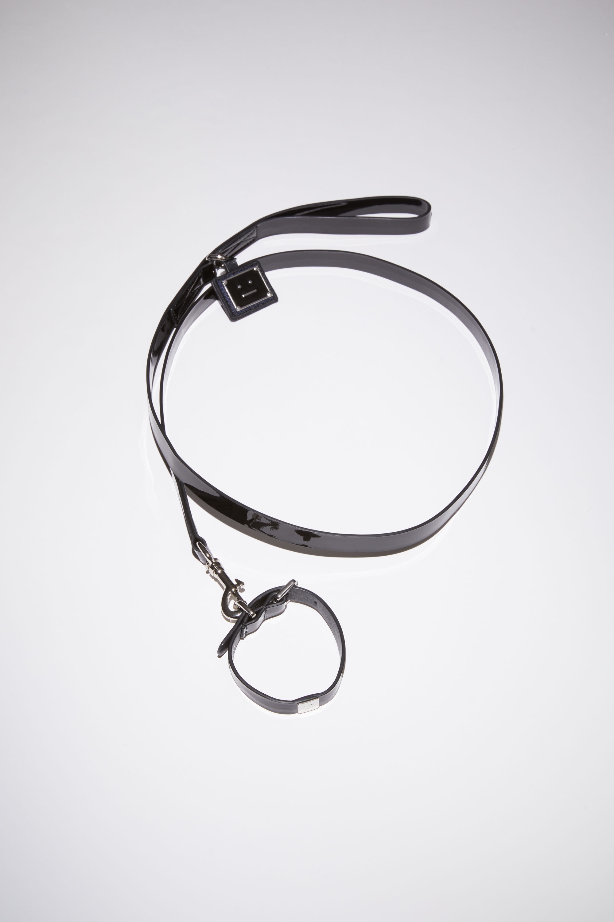 Small face logo pet leash - Black/black - 1