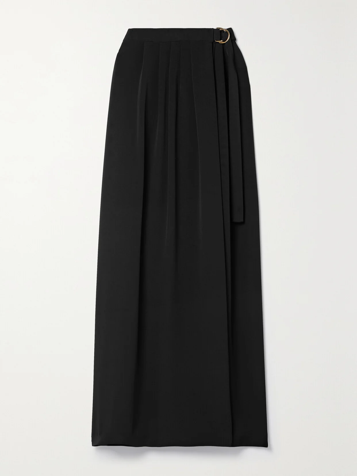 Athina Pleated Silk-cady Maxi Wrap Skirt - 1