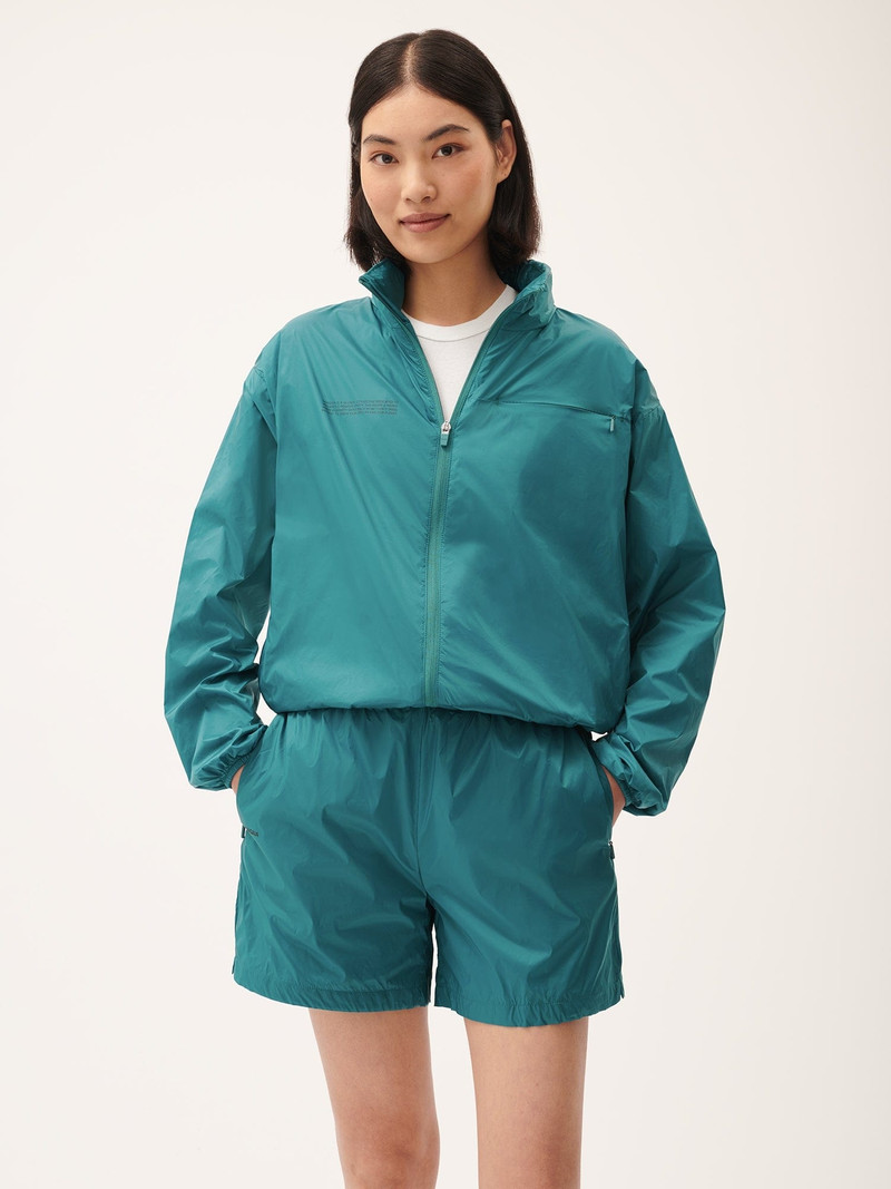 PANGAIA Women's DNA Recycled Nylon Packable Jacket - Scarab Teal outlook