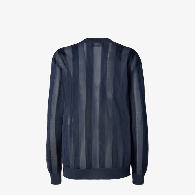 Sweater Navy blue Pequin silk sweater 2