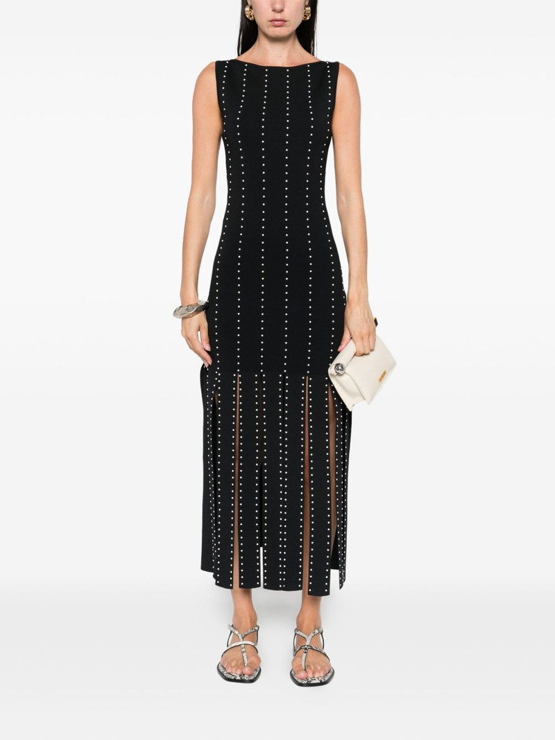 Sandro pearl-embellished sleeveless dress outlook