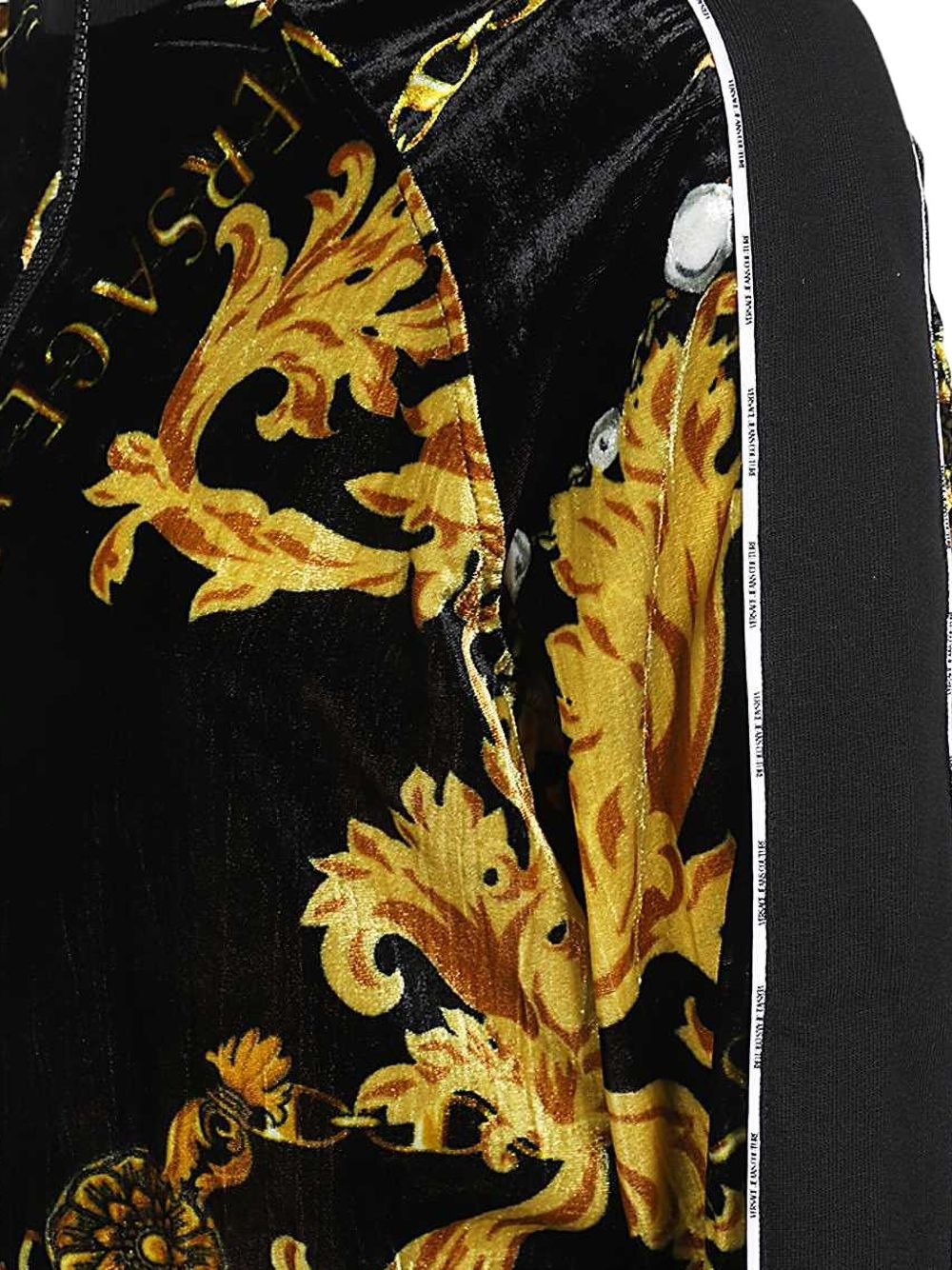 baroque-print velvet jacket - 3