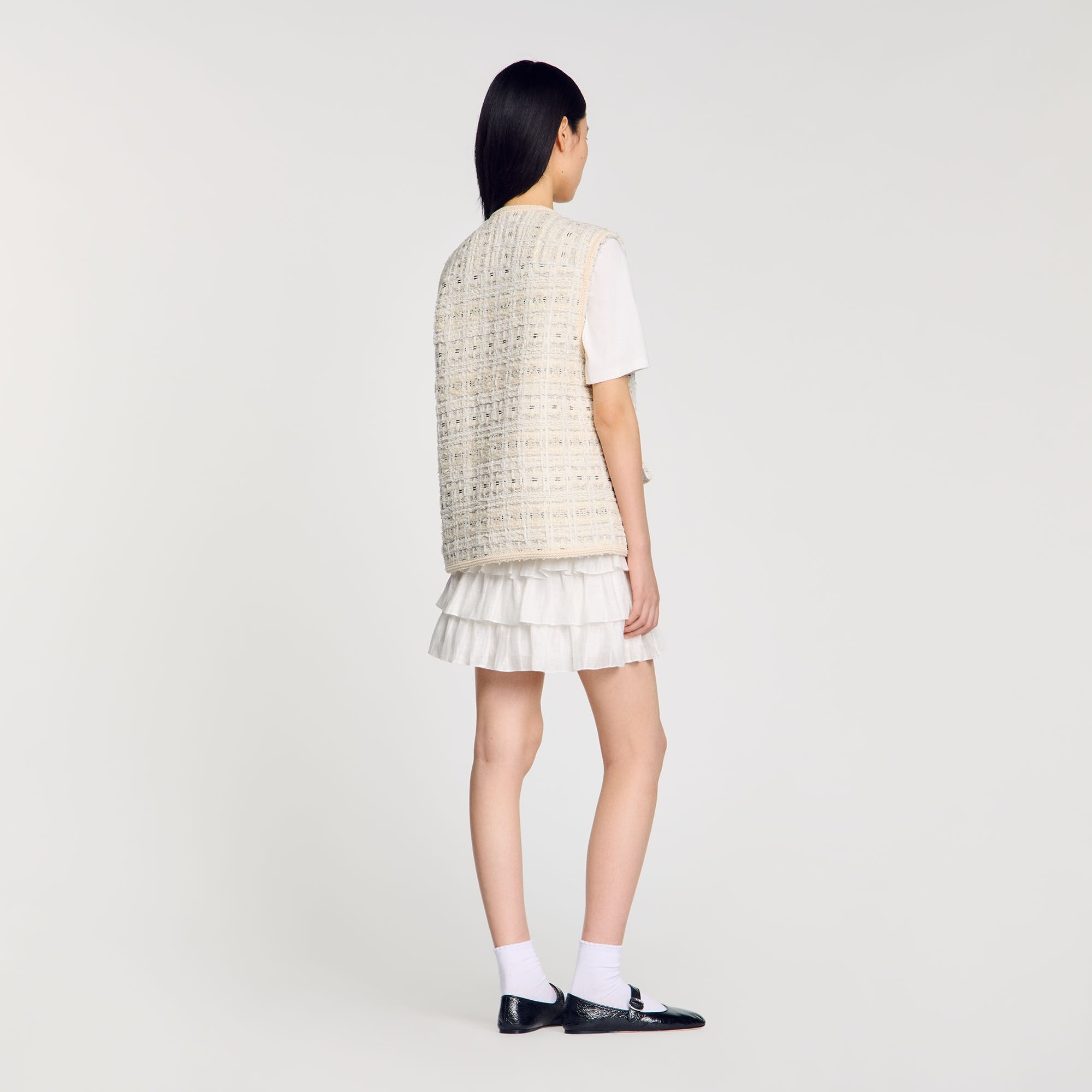 SLEEVELESS TWEED JACKET - 5