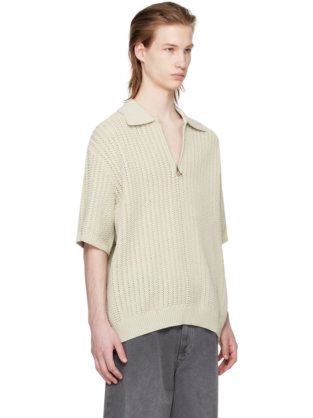 Green Half-Zip Polo - 2