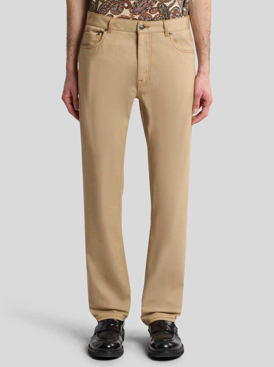 COTTON- AND CASHMERE-BLEND jeans - 2