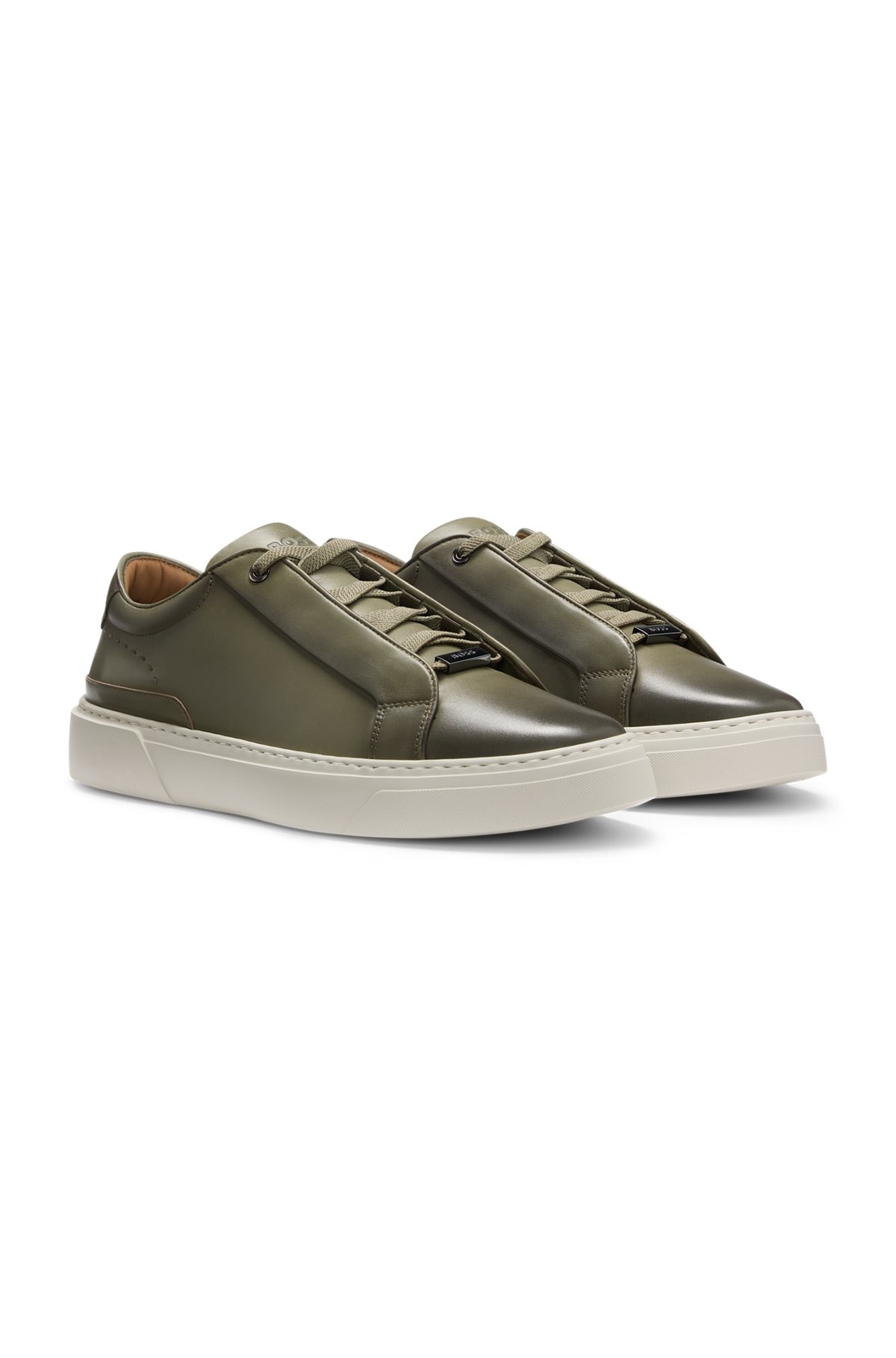 GARY LEATHER TRAINERS WITH HIDDEN LACES - 2